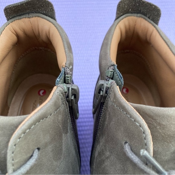 Clarks Unstructured Eva Ladies Nubuck Boots Wedge Lace Up Women's Size 11 - Picture 5 of 11